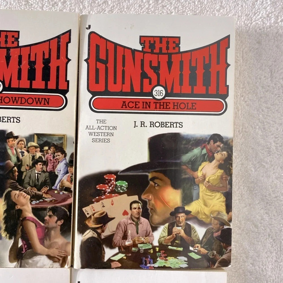Vintage The Gunsmith  All Action Western Romance Novel x4 - Picture 3 of 14